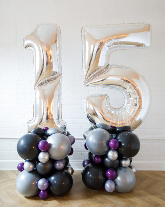 The Upside Down - Jumbo Number Balloon Pedestal - 6ft