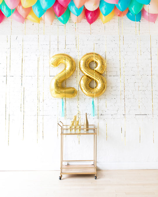 Tropical Time - Number Foils & Ceiling Balloons Set