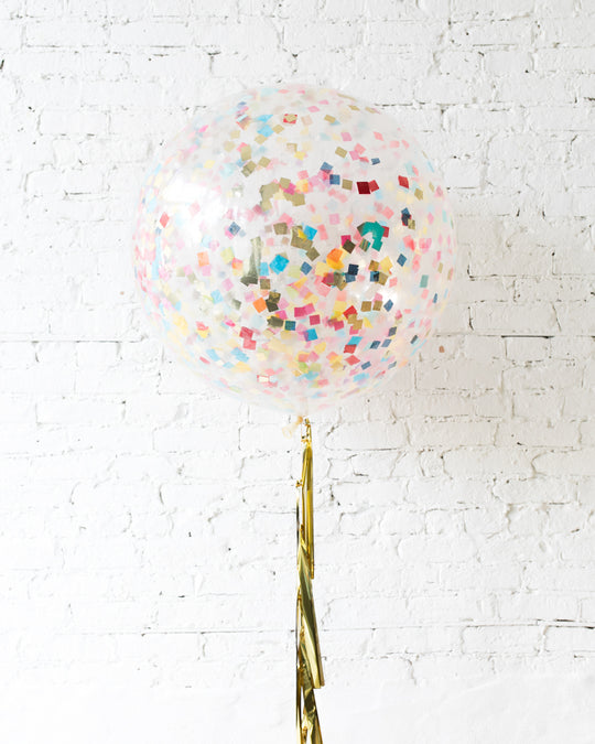 Tropical Time - Confetti Giant Balloon with Tassel