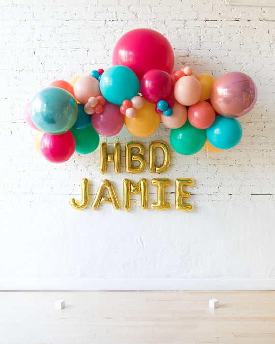 Tropical Time - Floating Balloon Arch & Foil Letters Set