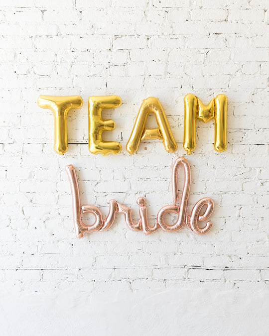 TEAM BRIDE Foil Balloon Set