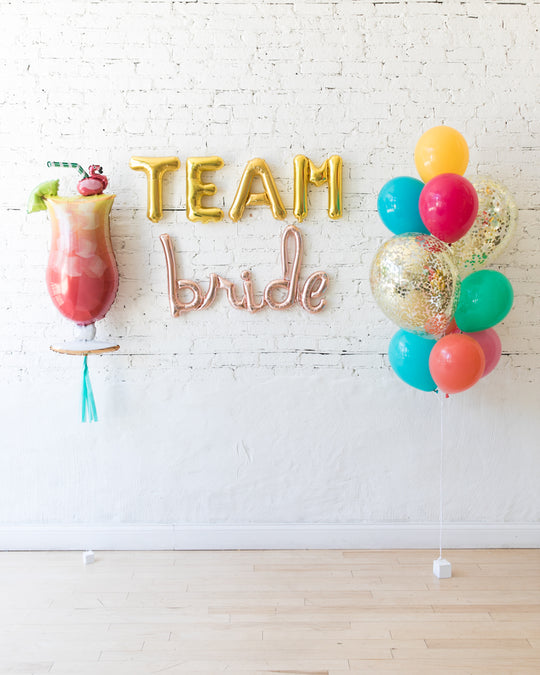 Tropical Time - Confetti Bouquet, Letters & Foil Balloon Set