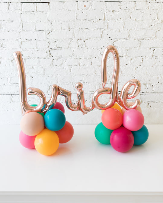 Tropical Time - Tabletop BRIDE Script on Balloon Base - 1.5ft