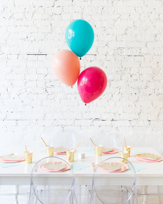 Tropical Time - 11in Balloons Centerpiece - bouquet of 3
