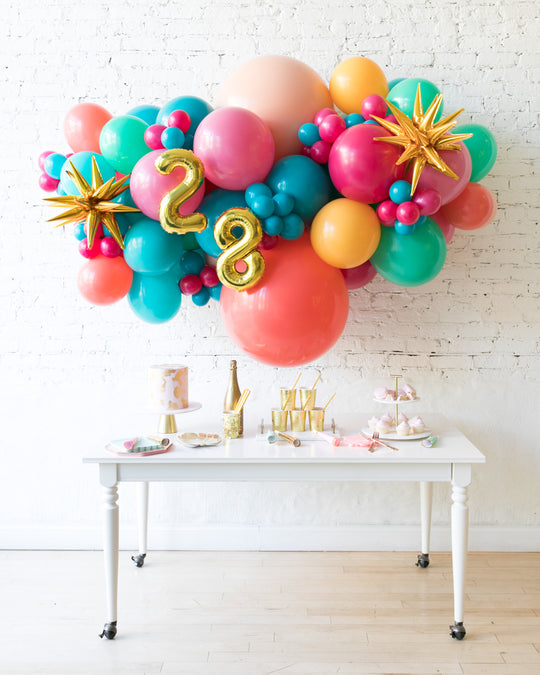 Tropical Time - Number Backdrop Balloon Garland Install Piece