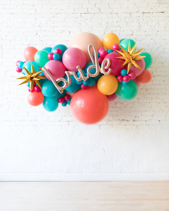 OUTDOOR-Tropical Time - BRIDE Backdrop Balloon Garland Install Piece - 6FT