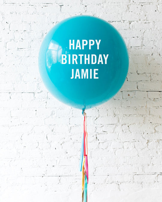 GIFT - Tropical Time - Personalized Happy Birthday Balloon with Tassel