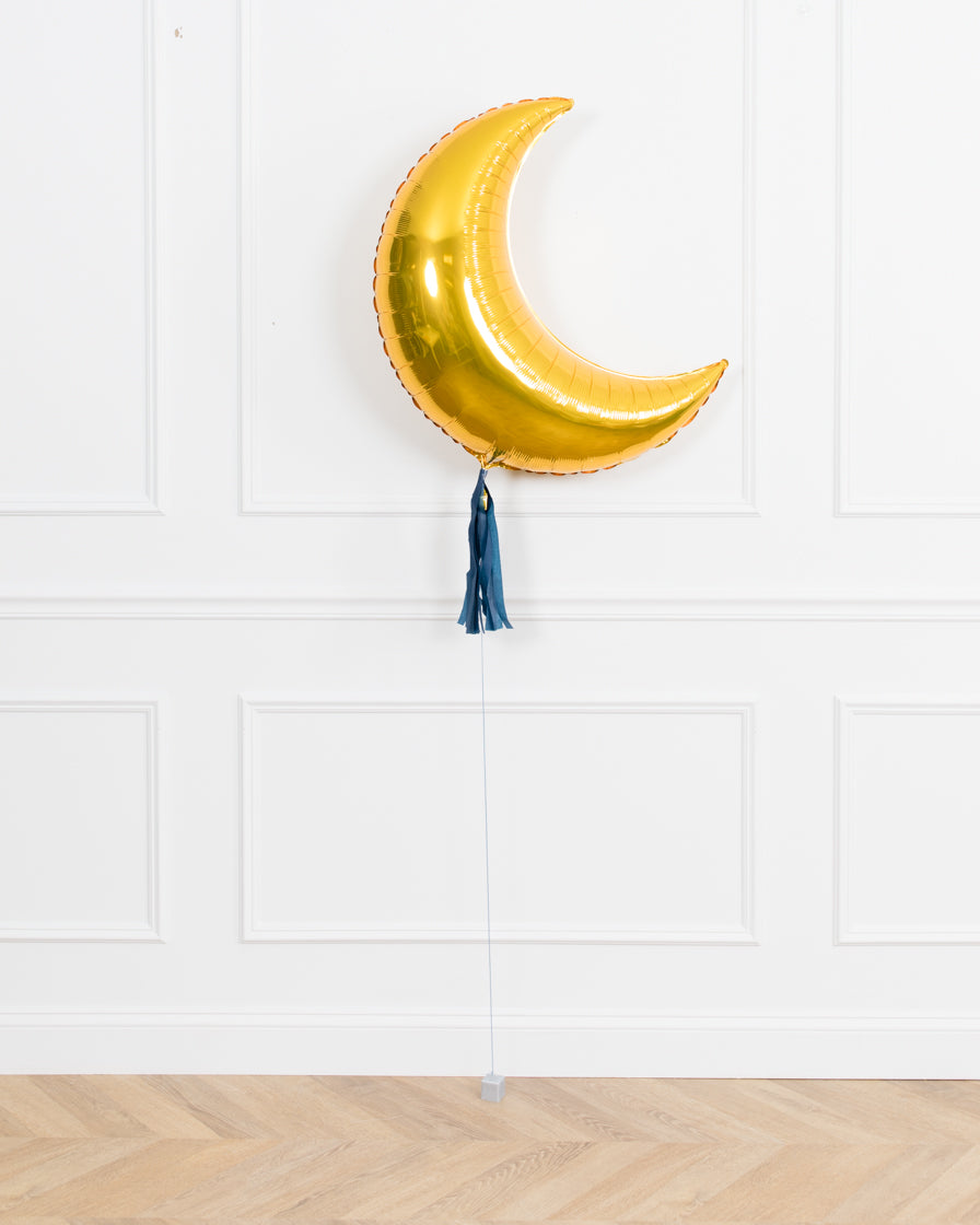 twinkle-baby-shower-balloons-blue-silver-gold-crescent-moon-foil-skirt