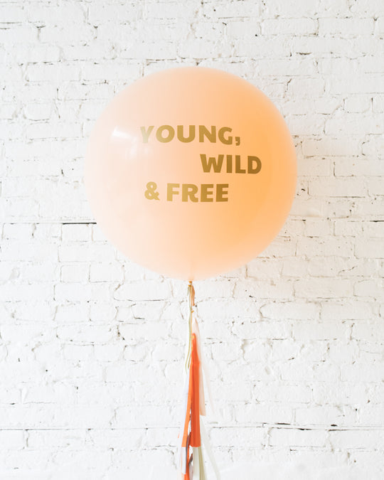 YOUNG, WILD & FREE Giant Balloon with Tassel