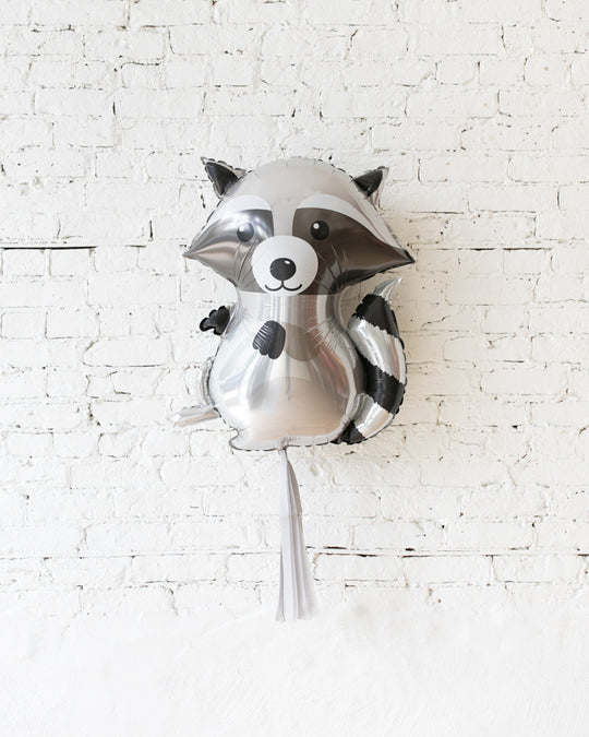 36in Racoon Foil Balloon and Grey Skirt