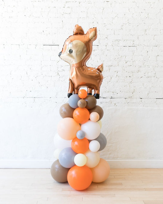 OUTDOOR-Woodland Theme - Deer Balloon Column - 4ft