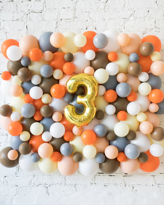 Woodland Theme - Customizable Number Balloon Backdrop Board - 30inx40in