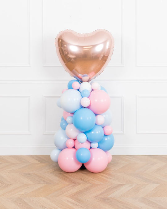 Petits Pastels - Heart Foil Balloon Column - 4ft